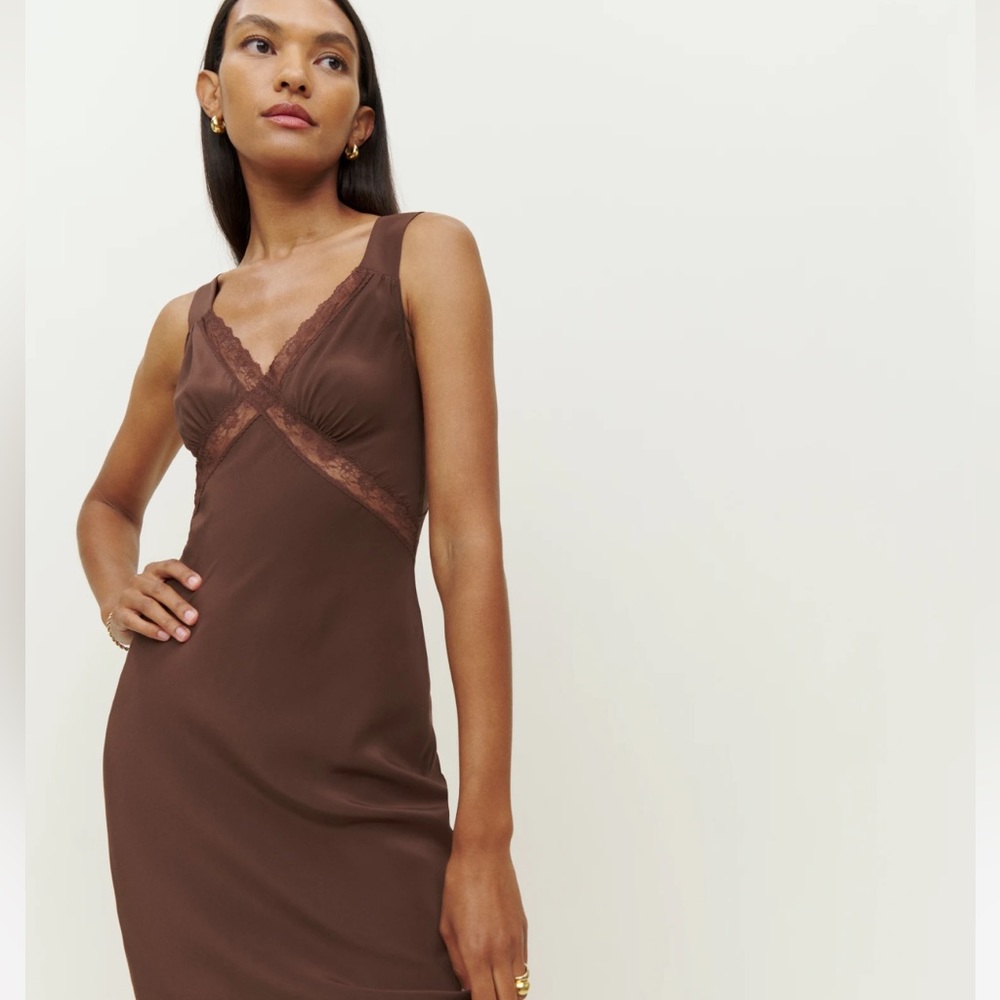 NWT REFORMATION PROVENCE SILK DRESS, XS